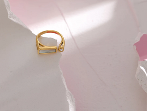 Gold Vibes Shell Ring