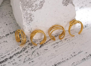Gold Minimalist Ring Set