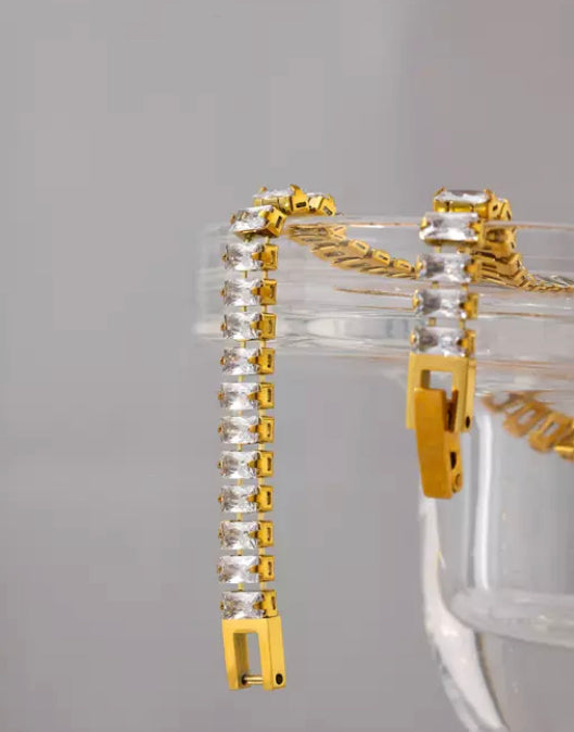 Gold Cocktail Tennis Bracelet