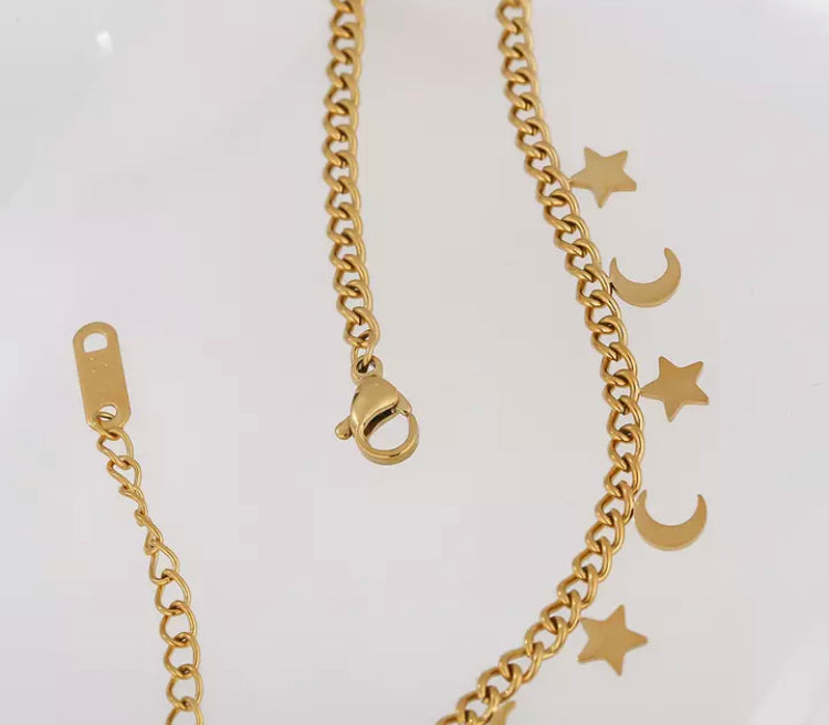 Gold Love You To the Moon And Back Necklace