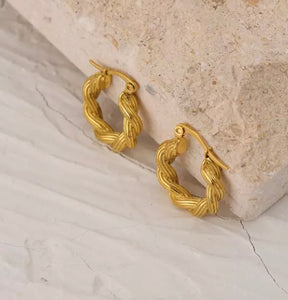 Gold Casual Day Mini Hoops