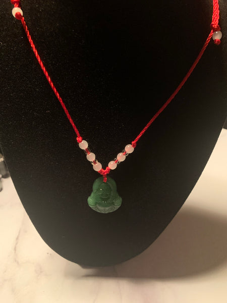Ruilogod Red String Green Faux Jade Buddha Pendant Jewelry Necklace :  Amazon.ca: Clothing, Shoes & Accessories