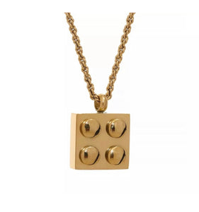 Gold Building Blocks Necklace
