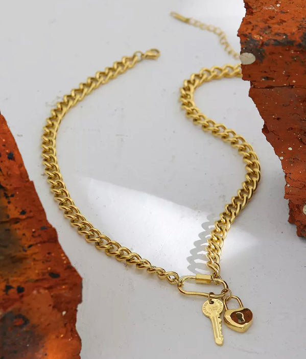 Gold Forever Love Charm Necklace