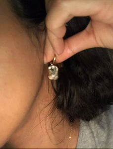 Gold Crystal Dangle Drop Earrings