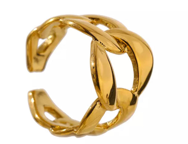 Gold Link Up Ring
