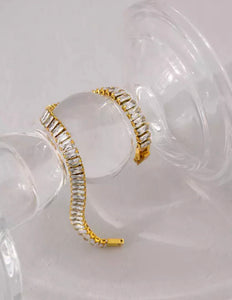 Gold Cocktail Tennis Bracelet