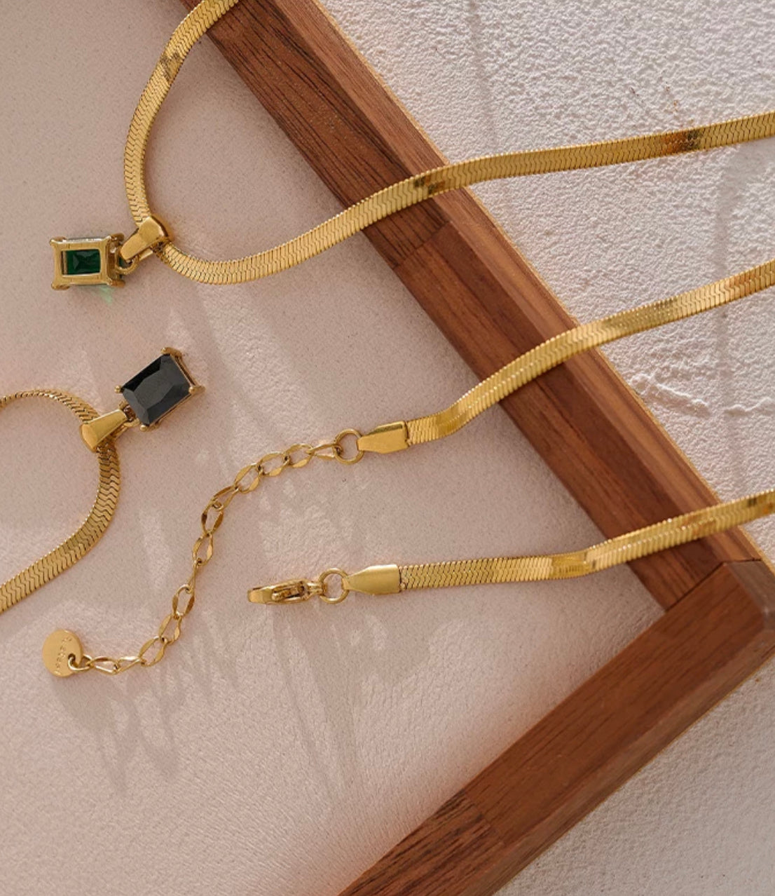 Herringbone Cz Pendant Necklace