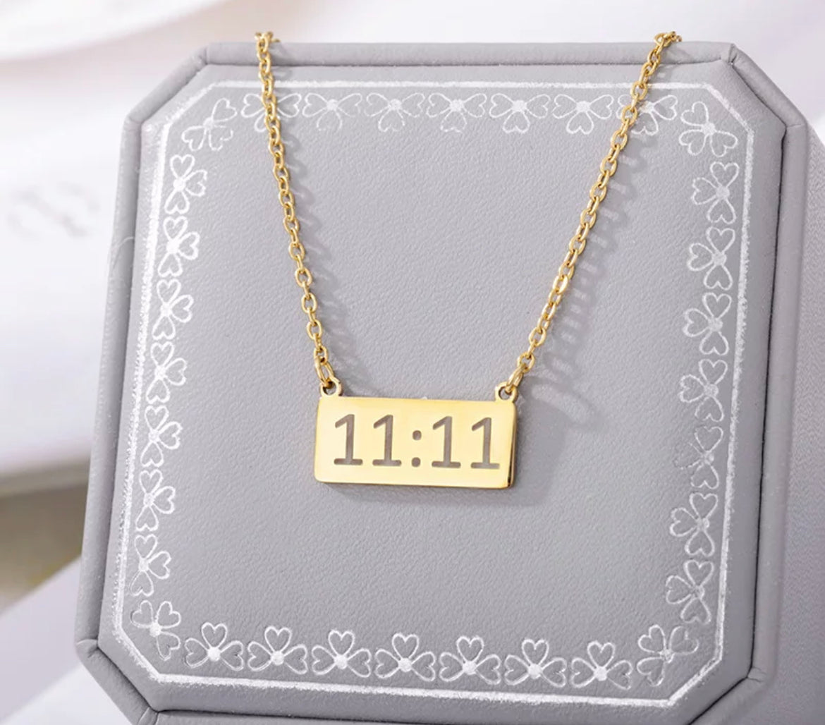 Buy 11:11 1111 Angel Number Necklace 925 Sterling Silver 18K Gold Plated  Top Quality Necklace With Zirconia Online in India - Etsy