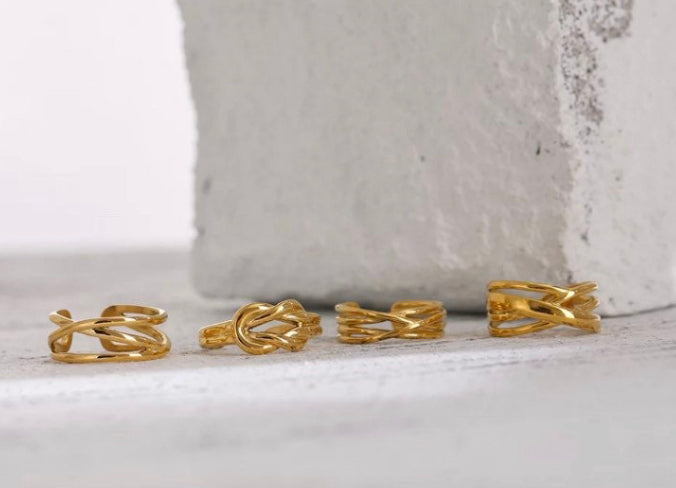 Gold Minimalist Ring Set