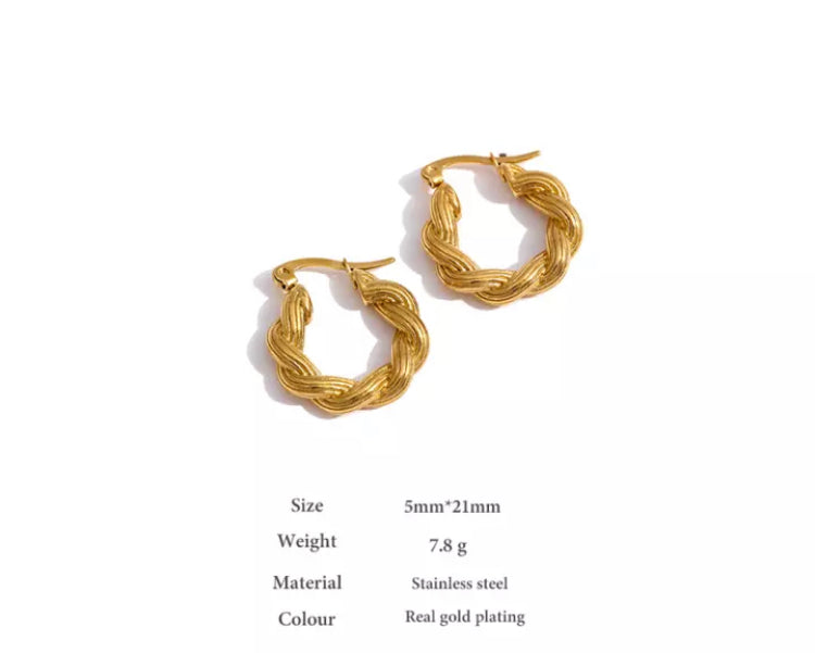 Gold Casual Day Mini Hoops