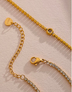 Sparkling Tennis Necklace and Bracelet Set