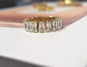 Gold Crystal Cocktail Ring