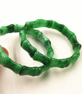 Jade Bamboo Stretch Bracelet