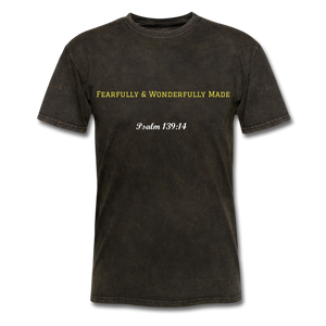 Fearfully & Wonderfully Made  T-Shirt - mineral black