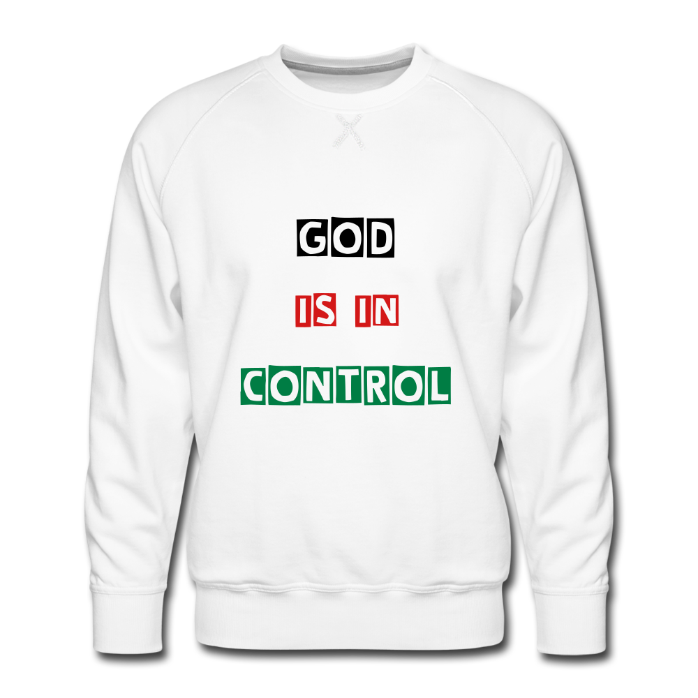 God Is In Control Sweatshirt - white