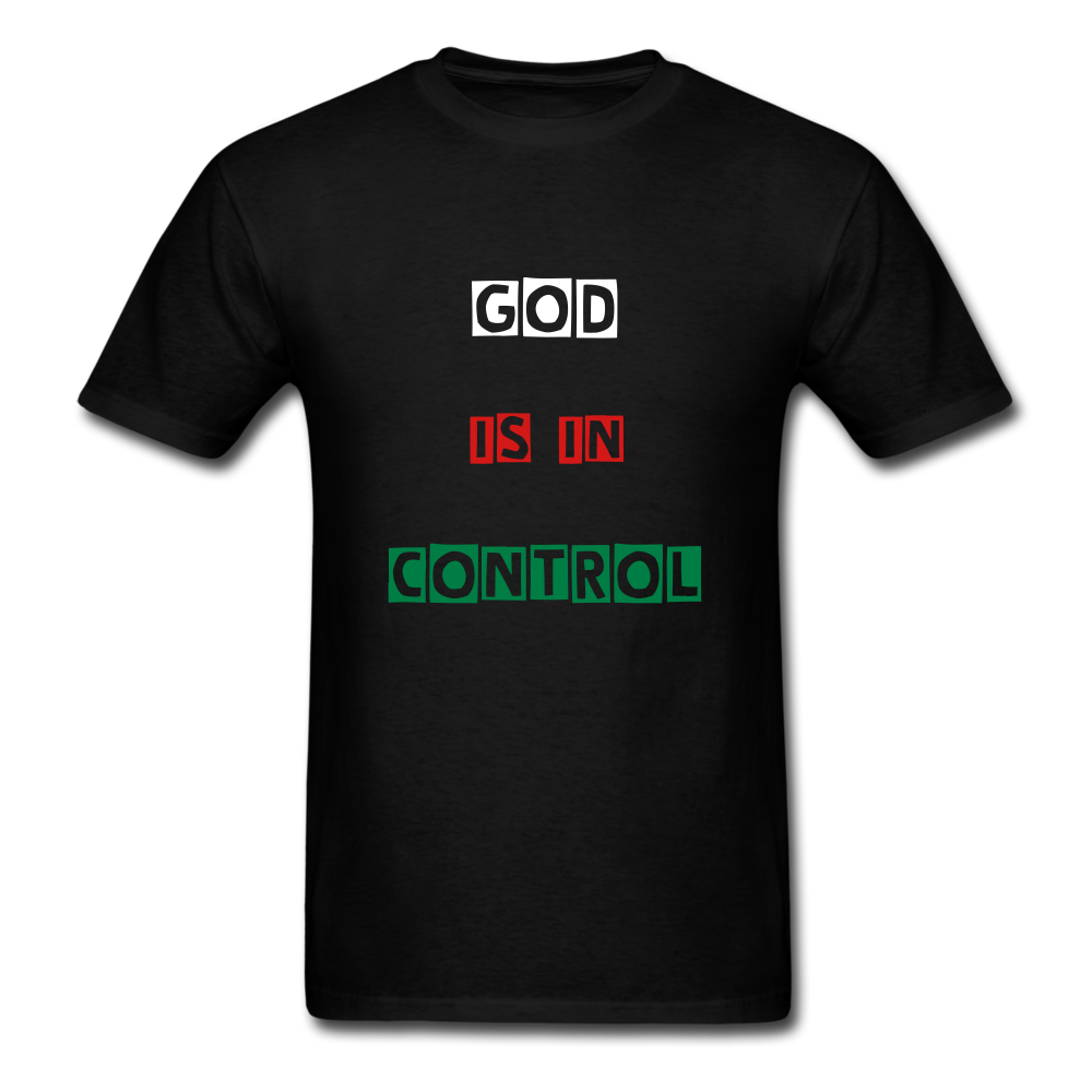 God Is In Control T-Shirt - black