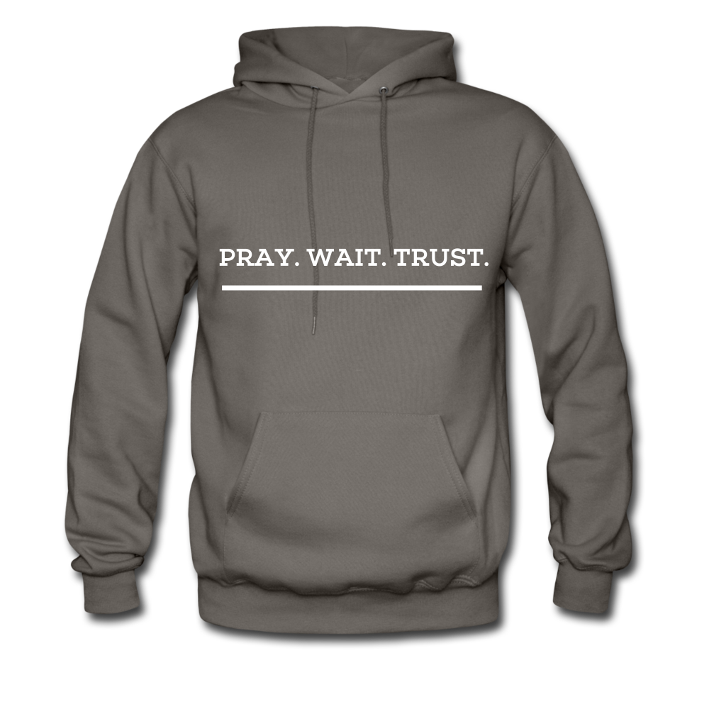 Pray.Wait.Trust. Hoodie - asphalt gray