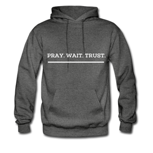 Pray.Wait.Trust. Hoodie - charcoal gray