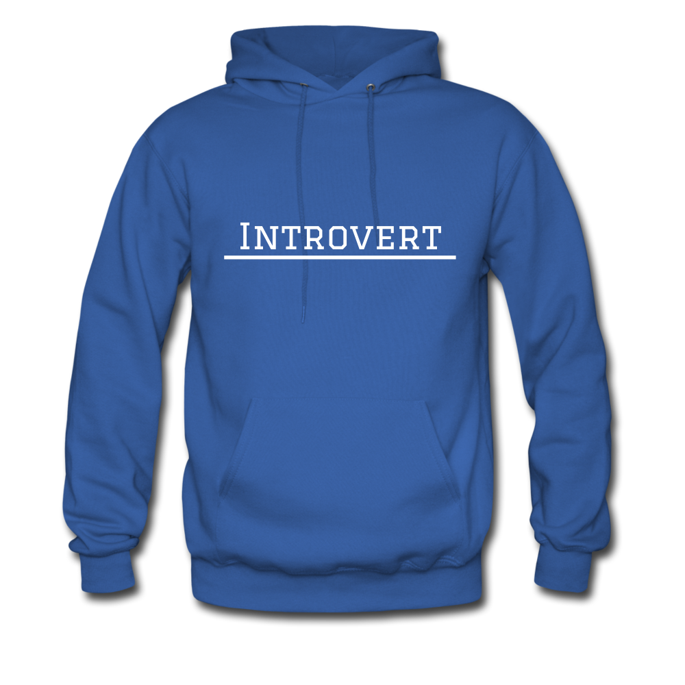 Introvert Hoodie - royal blue
