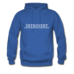 Introvert Hoodie - royal blue