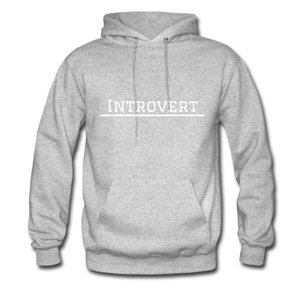 Introvert Hoodie - heather gray