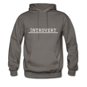 Introvert Hoodie - asphalt gray