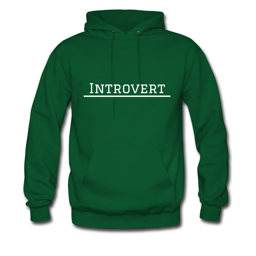 Introvert Hoodie - forest green