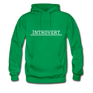 Introvert Hoodie - kelly green
