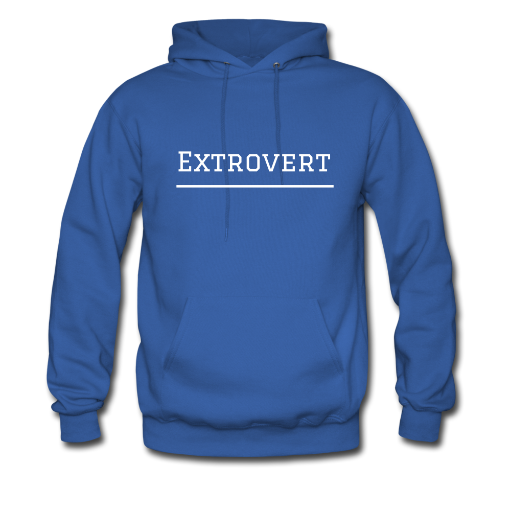 Extrovert Hoodie - royal blue