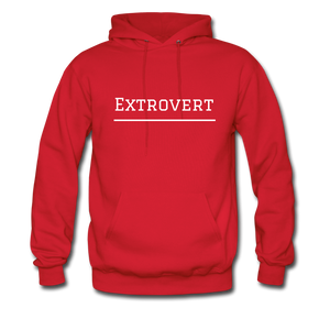 Extrovert Hoodie - red