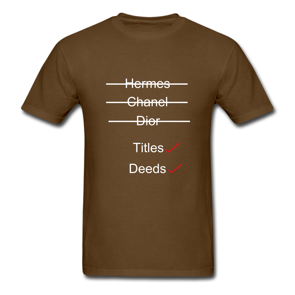 Title & Deeds Classic T-Shirt - brown