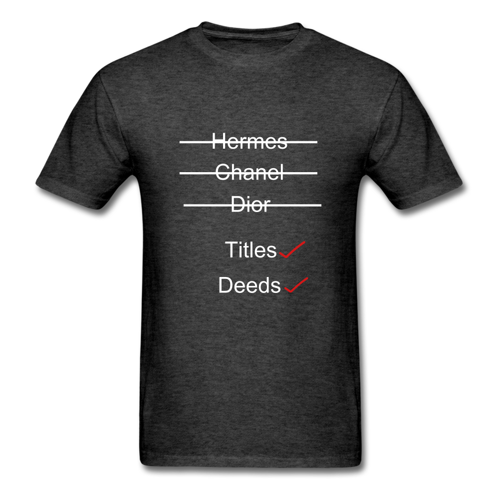 Title & Deeds Classic T-Shirt - heather black