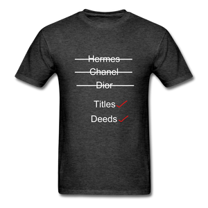 Title & Deeds Classic T-Shirt - heather black