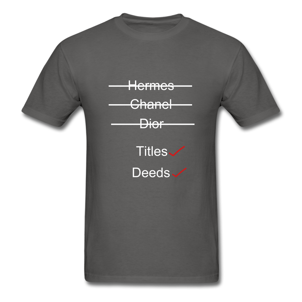 Title & Deeds Classic T-Shirt - charcoal