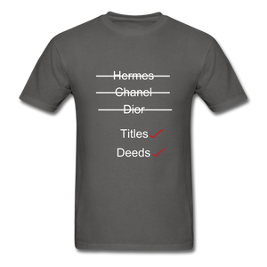 Title & Deeds Classic T-Shirt - charcoal