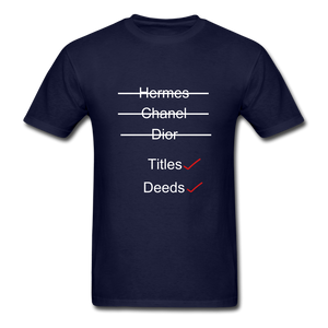 Title & Deeds Classic T-Shirt - navy