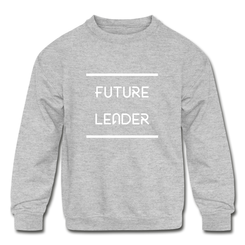 Future leader Kids' Crewneck Sweatshirt - heather gray