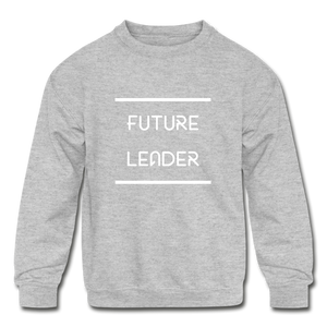 Future leader Kids' Crewneck Sweatshirt - heather gray