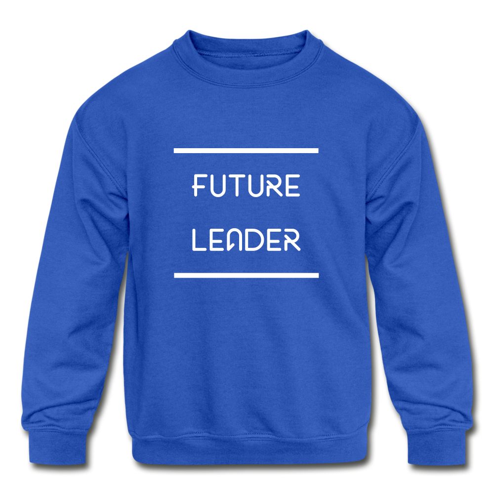 Future leader Kids' Crewneck Sweatshirt - royal blue