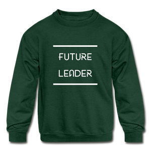 Future leader Kids' Crewneck Sweatshirt - forest green
