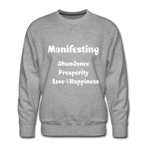 Manifesting Premium Sweatshirt - heather gray