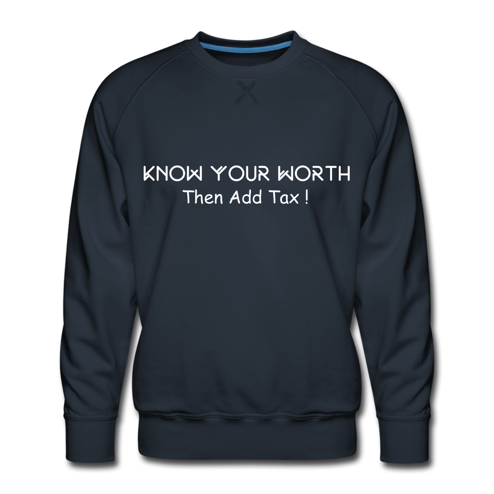 Know Your Worth Premium Sweatshirt - navy