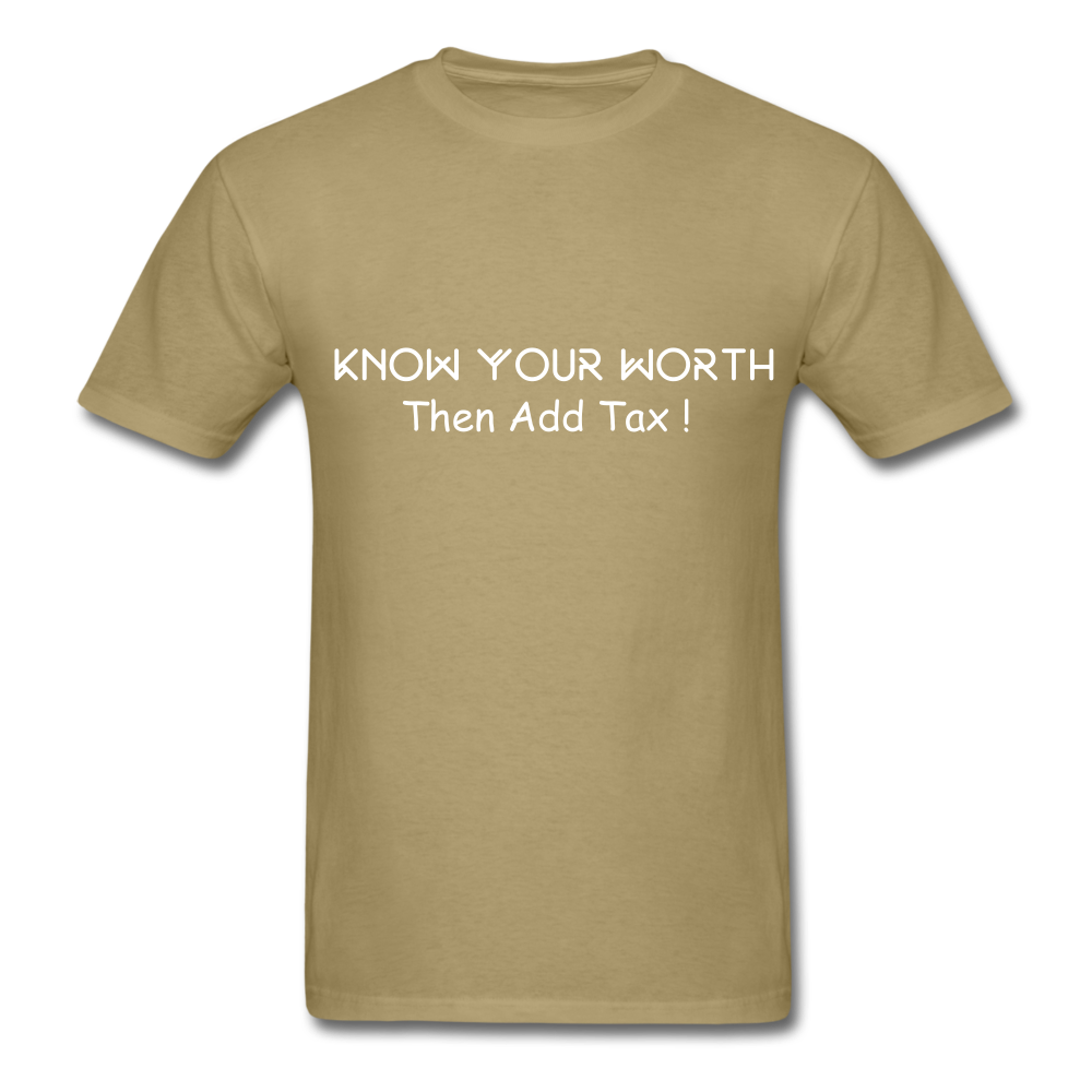 Know Your Worth Classic T-Shirt - khaki