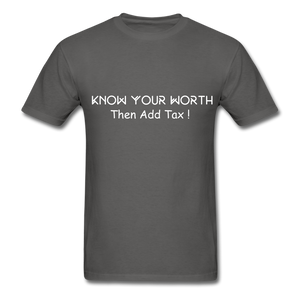 Know Your Worth Classic T-Shirt - charcoal