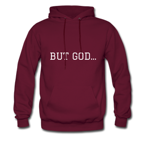 But God Hoodie - burgundy