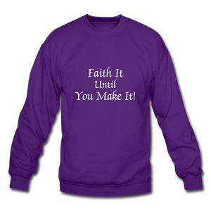 Faith It Crewneck Sweatshirt - purple