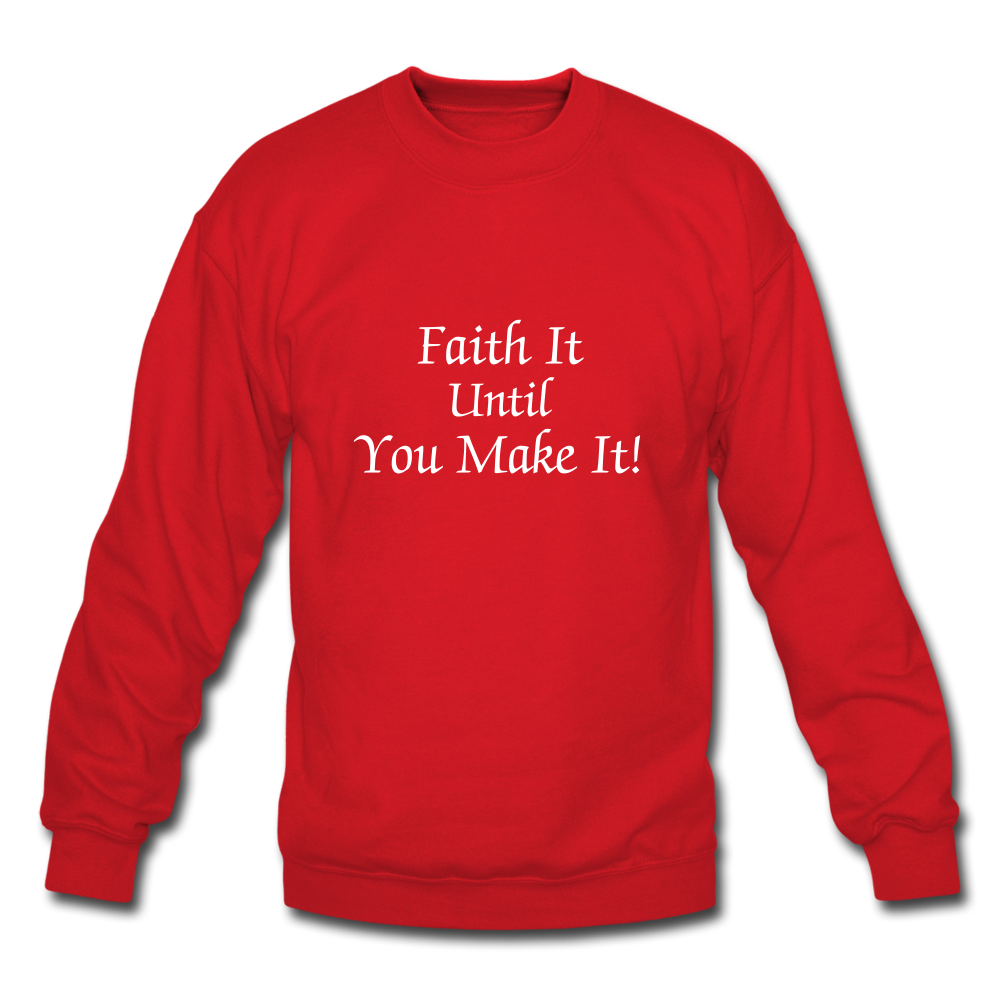 Faith It Crewneck Sweatshirt - red