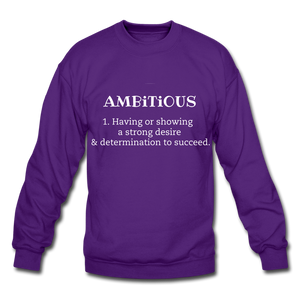Ambitious Crewneck Sweatshirt - purple