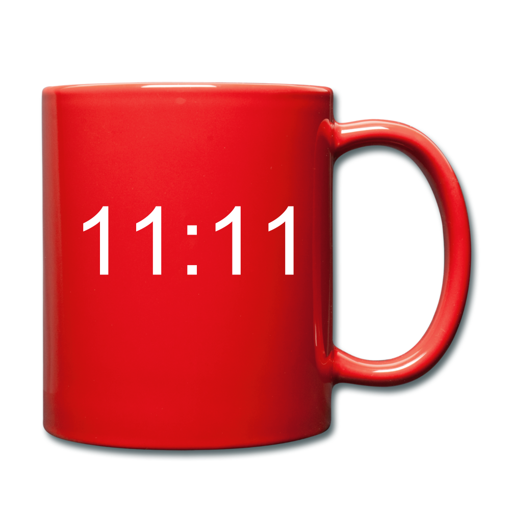 11:11 Color Mug - red